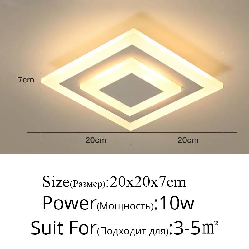 DecorBites™ LED Ceiling Light for Modern Indoor Lighting in Minimalist Style