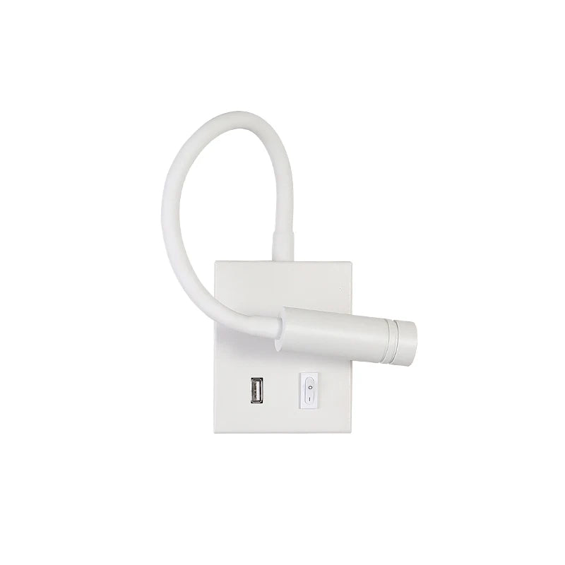 DecorBites™ LED Bedside Wall Lamp with USB Port & Switch - Modern Nordic Design