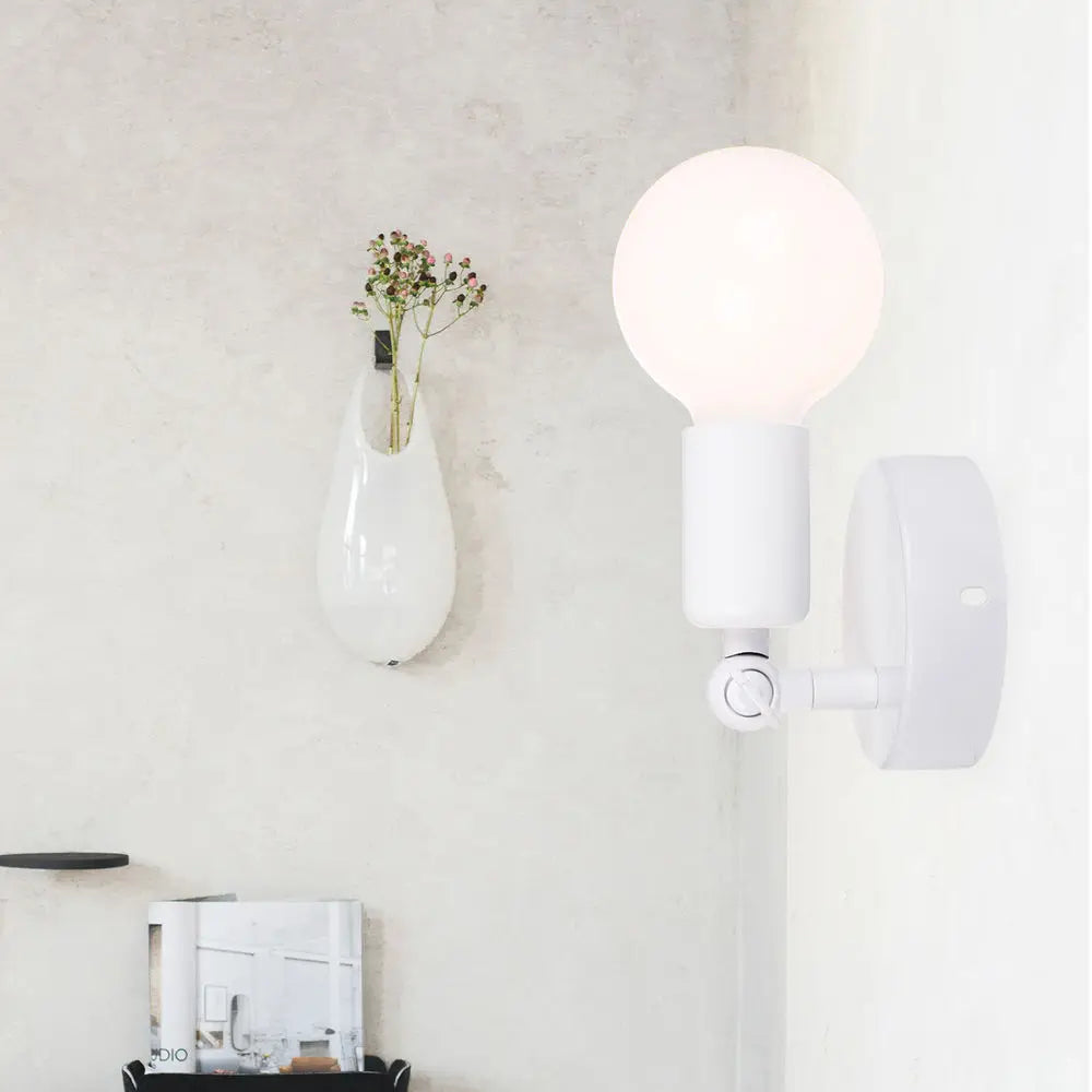 DecorBites™ Adjustable Angle Bedside Wall Lamp Holder for Modern Indoor Sconces