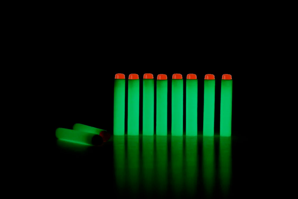 Glow in the Dark Darts 40-Pack | Fluorescent EVA Soft Bullets for Nerf Blasters
