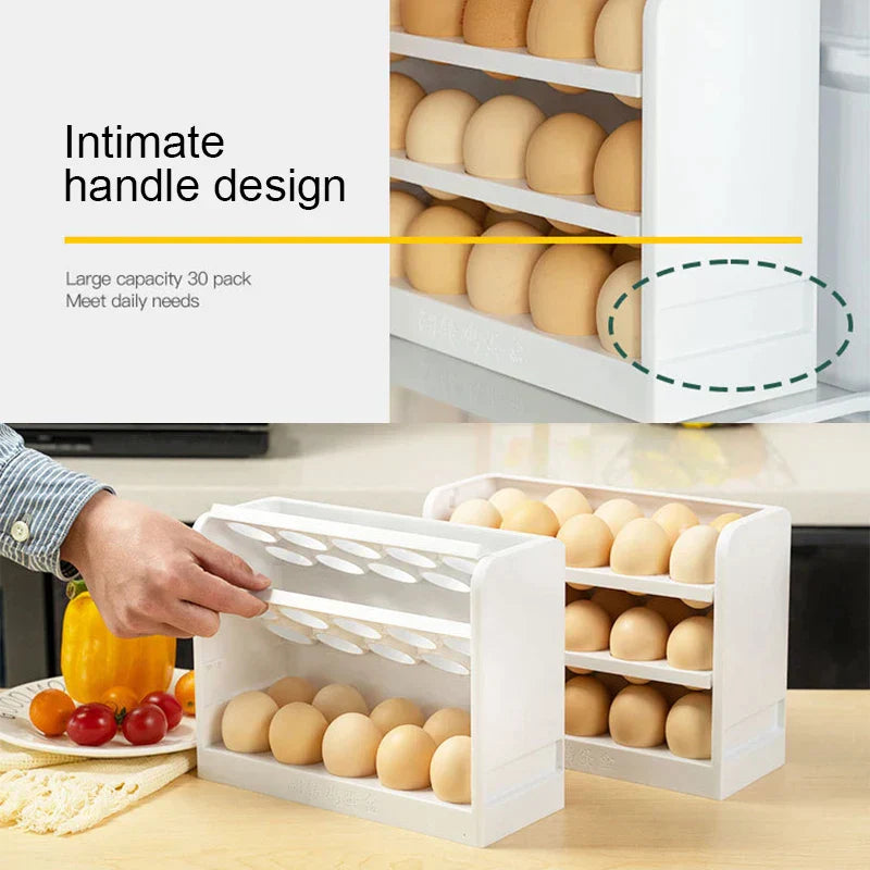 DecorBites™ Egg Storage Rack - Practical Refrigerator Organizer Box for Kitchen