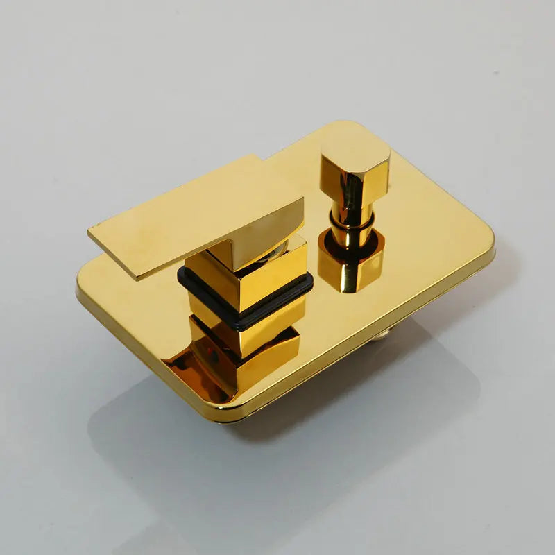 DecorBites™ Golden Plated Brass Shower Mixer Set