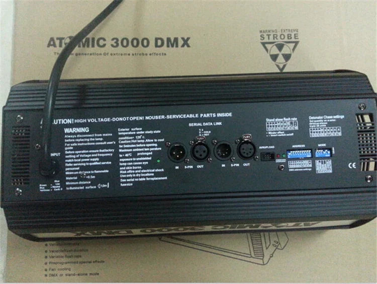 DecorBites™ DMX 512 Strobe Flash Atomic 3000 Strobe 3000W Light 110V/220-240V