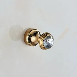 DecorBites™ Crystal Chrome Wall Hook for Bathroom Robes & Clothes - Copper Material