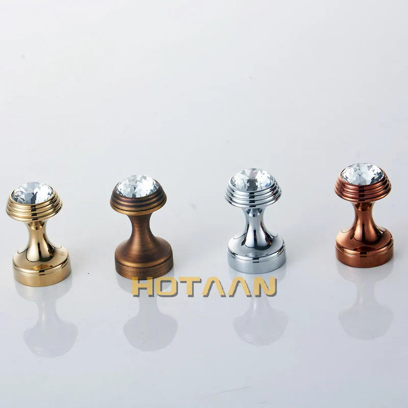 DecorBites™ Crystal Chrome Wall Hook for Bathroom Robes & Clothes - Copper Material