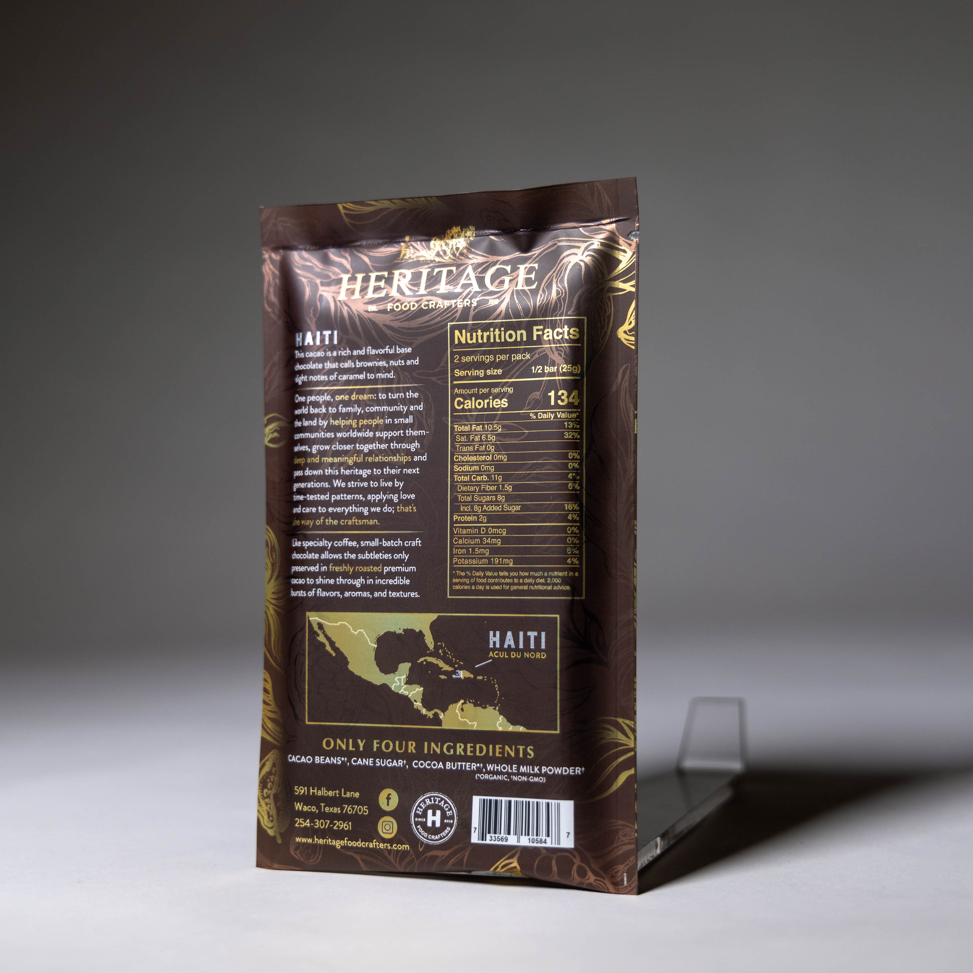 58% Haiti Milk Chocolate Bar 50g