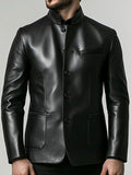 Harold Black Premium Leather Blazer – Black Leather Jacket