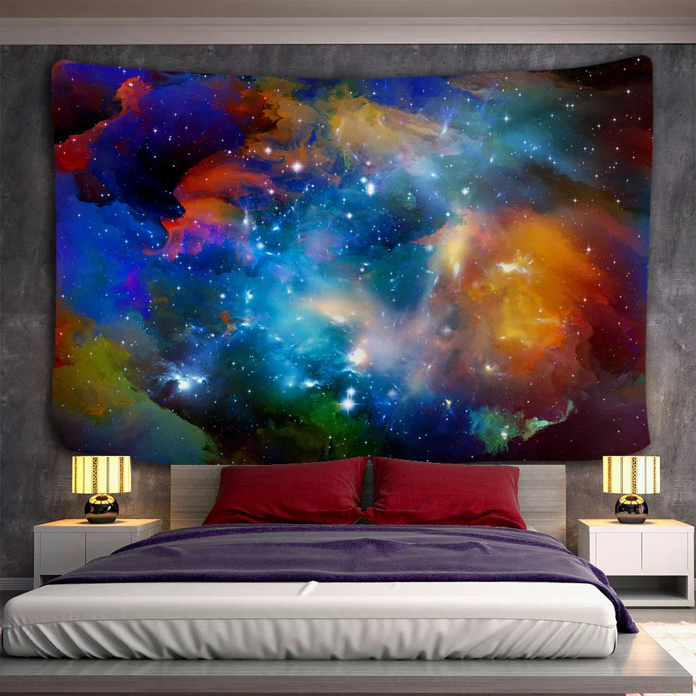 DecorBites™ Galaxy Psychedelic Space Tapestry Hanging for High-Quality Boho Decor