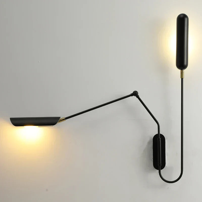 DecorBites™ Adjustable Retro Wall Lamp with Long Arm and LED E27 Light