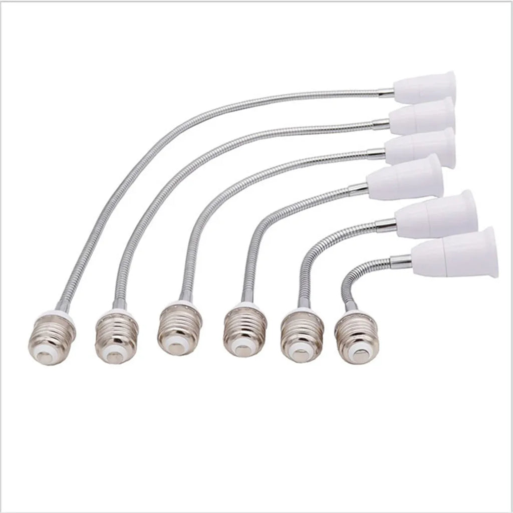 DecorBites™ Gooseneck E27 to E27 Base Extension Adaptor for Lamp Bulb Holder