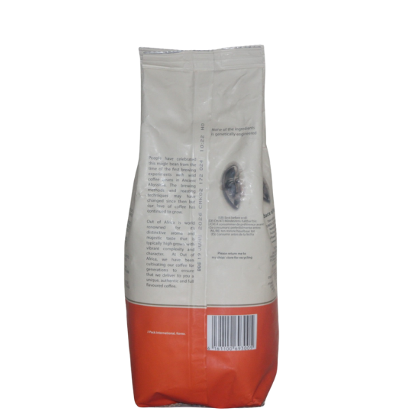 Out of Africa Mt Kenya Medium Roast Ground Coffee rear package view