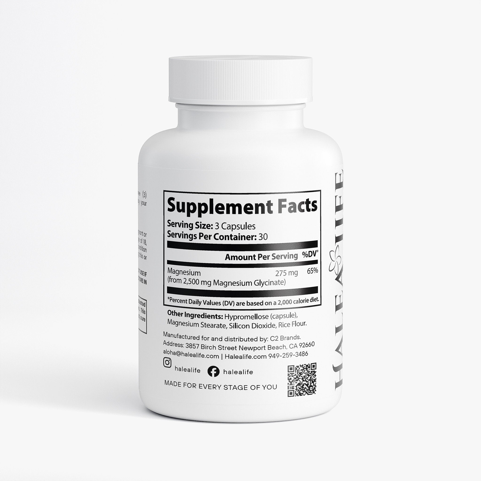 Magnesium Glycinate 2500mg | Sleep & Muscle Support Capsules