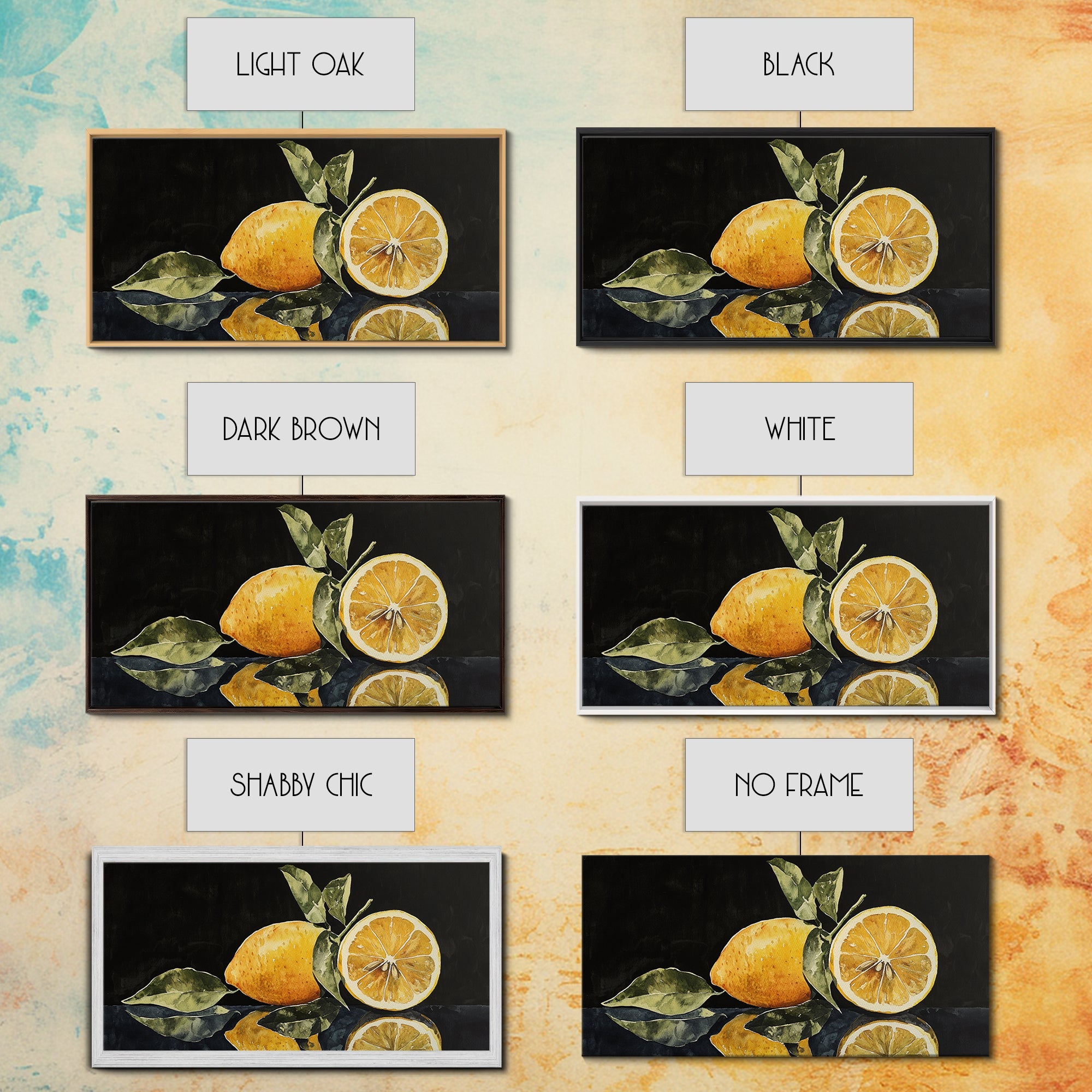 A Lemon and A Half - Framed Canvas Print - Kitsch Kitchen Decor - Kitchen Wall Art