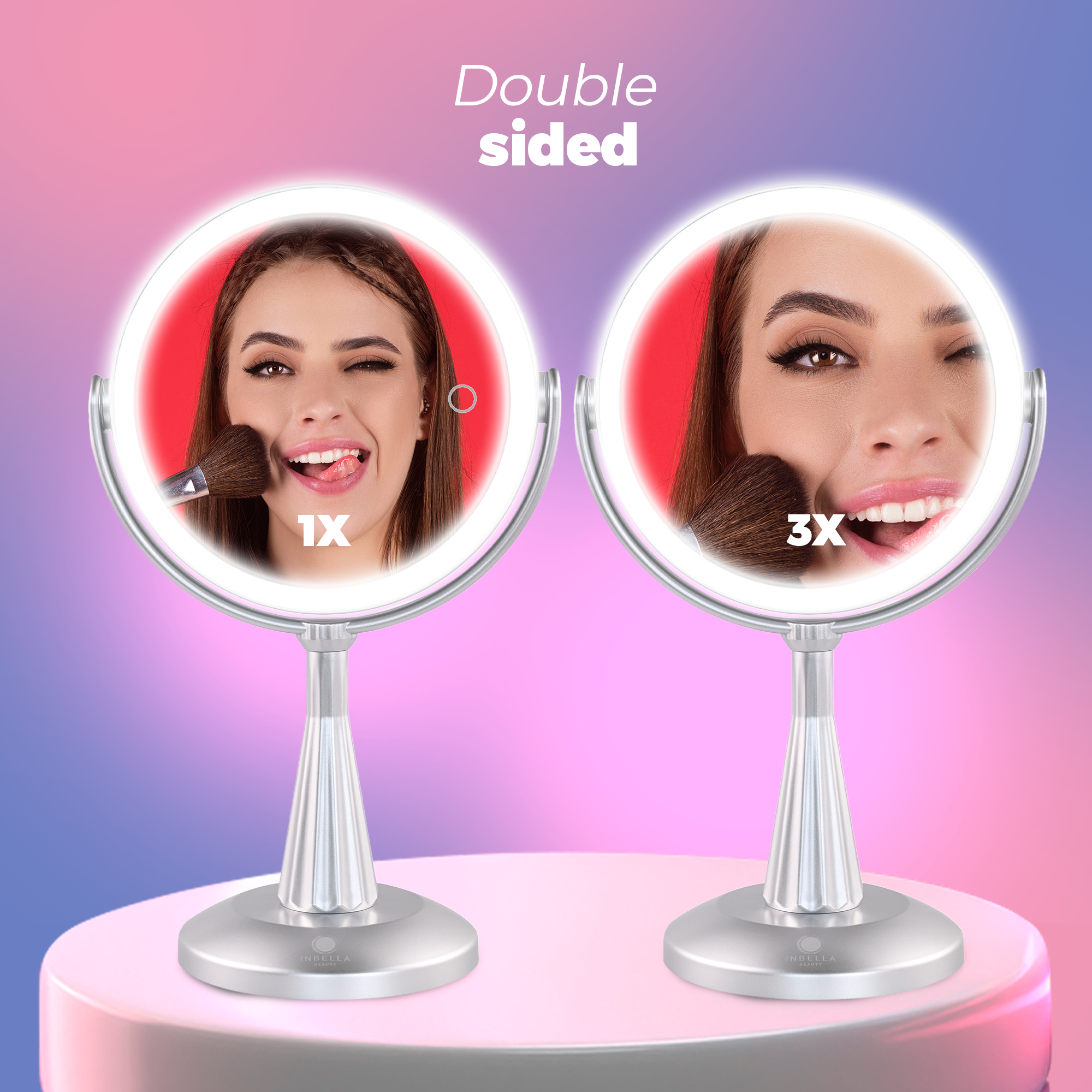 Lily InBella  LED Vanity Mirror – Adjustable Light & 360° Rotating