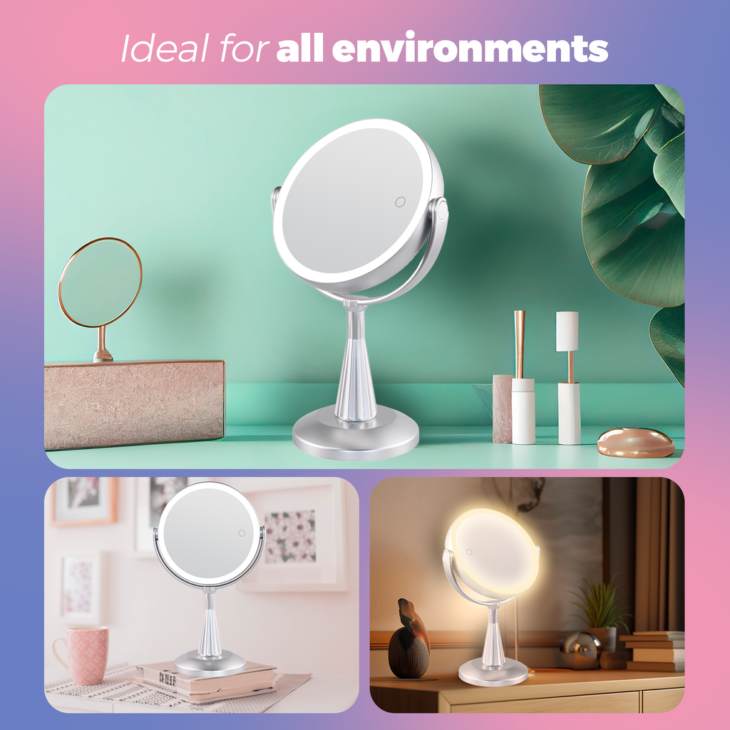 Lily InBella  LED Vanity Mirror – Adjustable Light & 360° Rotating