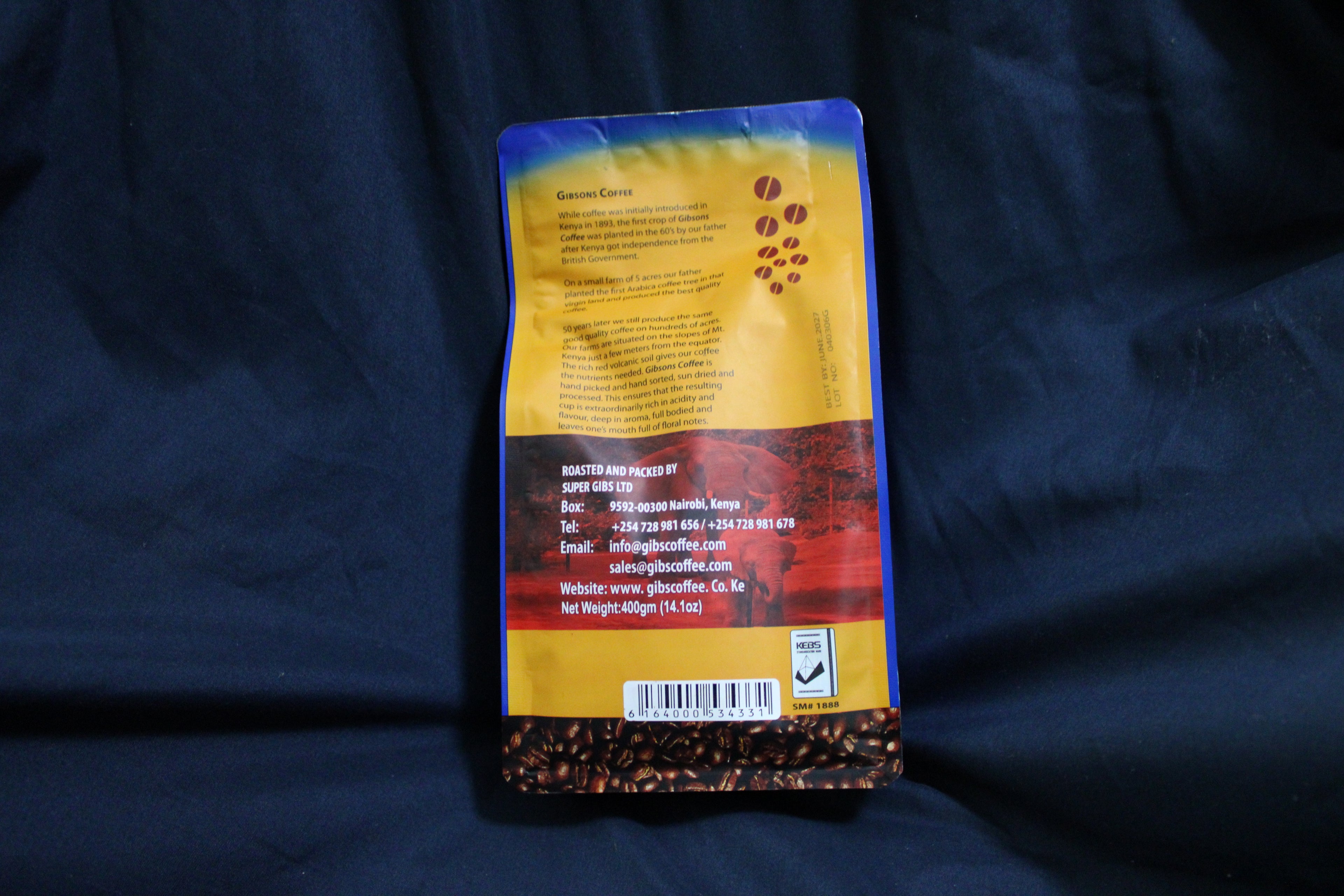 Gibsons Kenya Gourmet Coffee 400g Medium Grind - Dark Roast