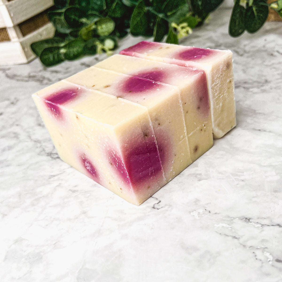 Petal Dance Rose Petal Soap Bar - Sweet Floral Musk Scent, Handmade Bath Soap