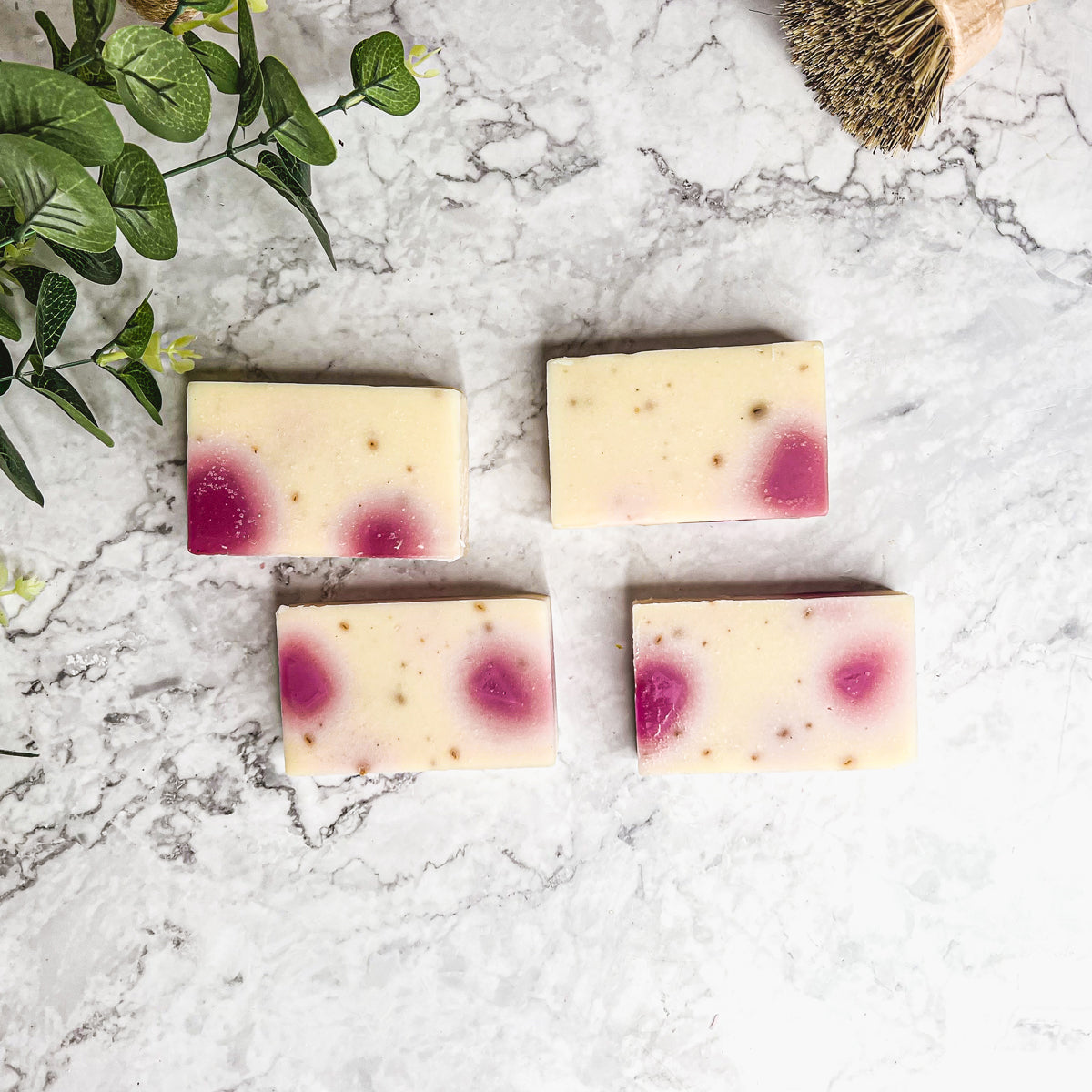 Petal Dance Rose Petal Soap Bar - Sweet Floral Musk Scent, Handmade Bath Soap