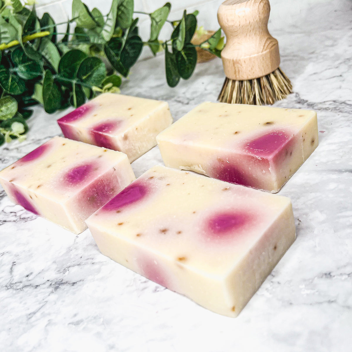 Petal Dance Rose Petal Soap Bar - Sweet Floral Musk Scent, Handmade Bath Soap