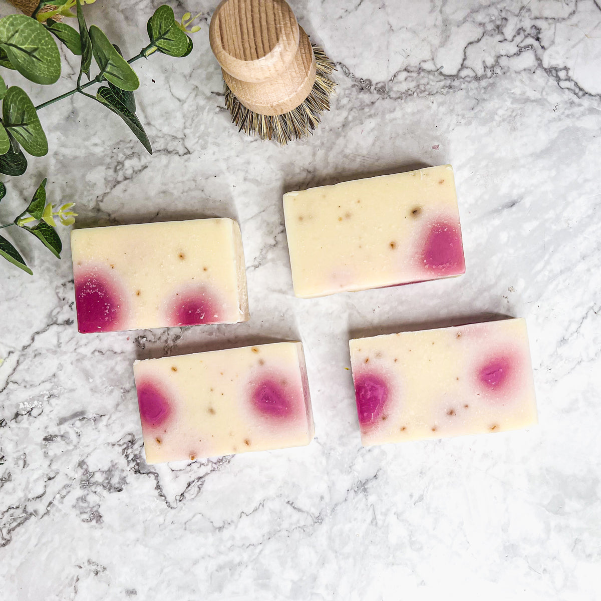 Petal Dance Rose Petal Soap Bar - Sweet Floral Musk Scent, Handmade Bath Soap