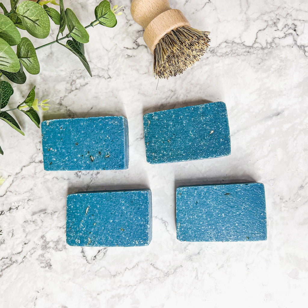 Blueberry Oatmeal Sea Salt Exfoliating Soap Bar With Ground Oats Gentle Blueberry Scent