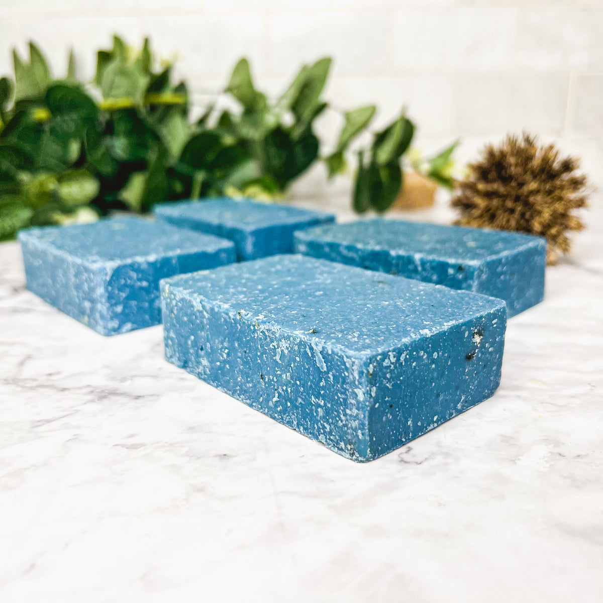Blueberry Oatmeal Sea Salt Exfoliating Soap Bar With Ground Oats Gentle Blueberry Scent