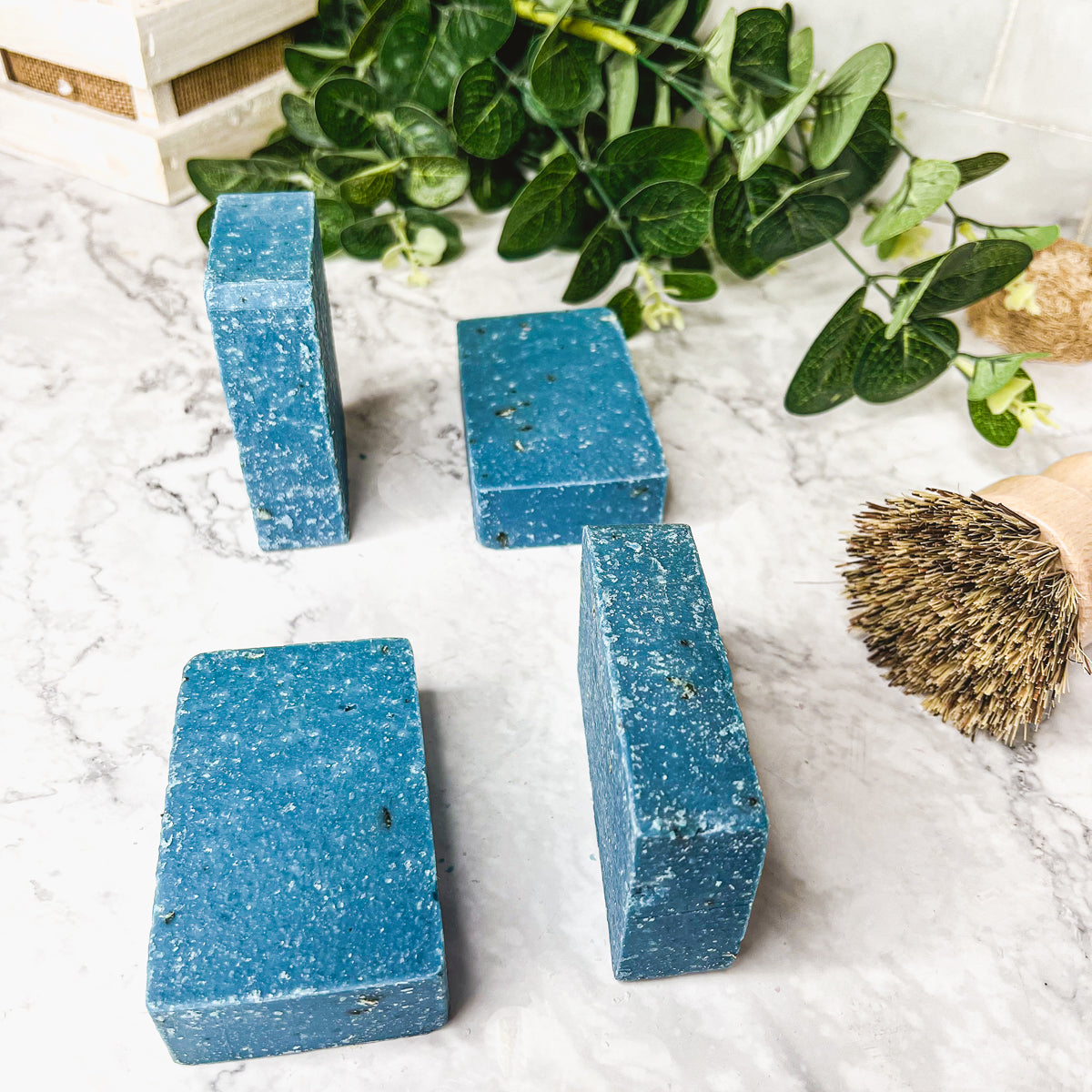 Blueberry Oatmeal Sea Salt Exfoliating Soap Bar With Ground Oats Gentle Blueberry Scent