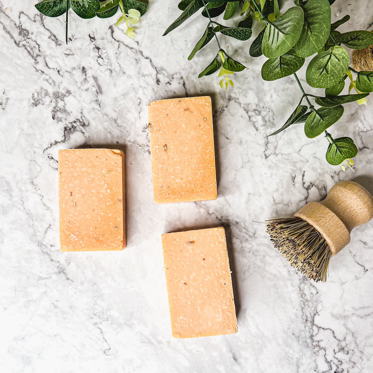 Peach Tea Exfoliating Body Scrub Soap - Sea Salt Oatmeal Sweet Citrus Scent