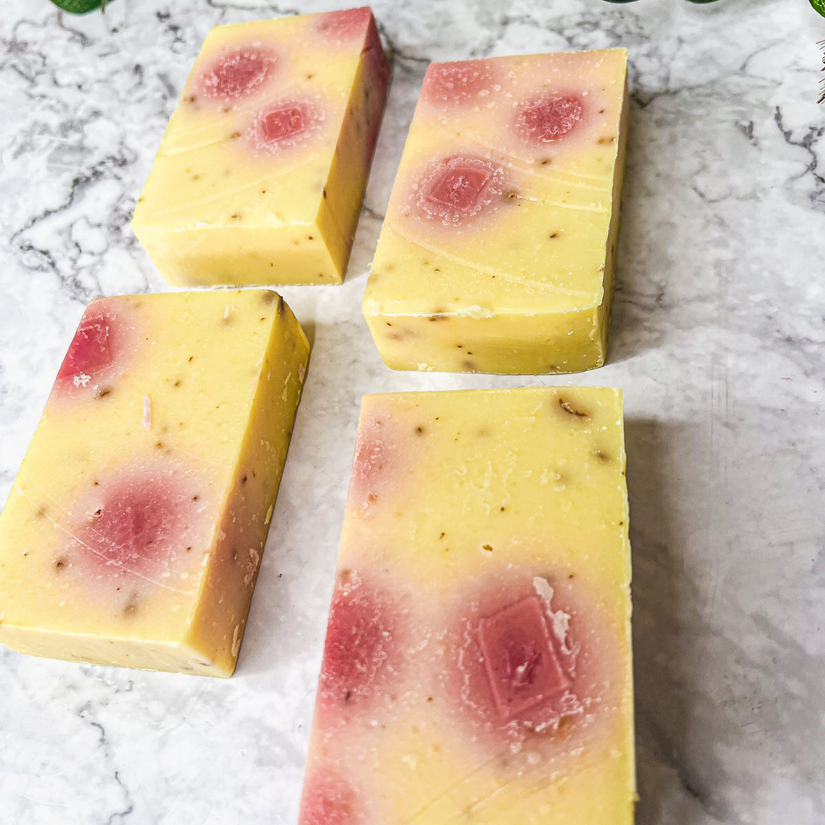 Honeysuckle Rose Petal Soap 4.5oz Organic Cold Pressed Handmade Fragrance