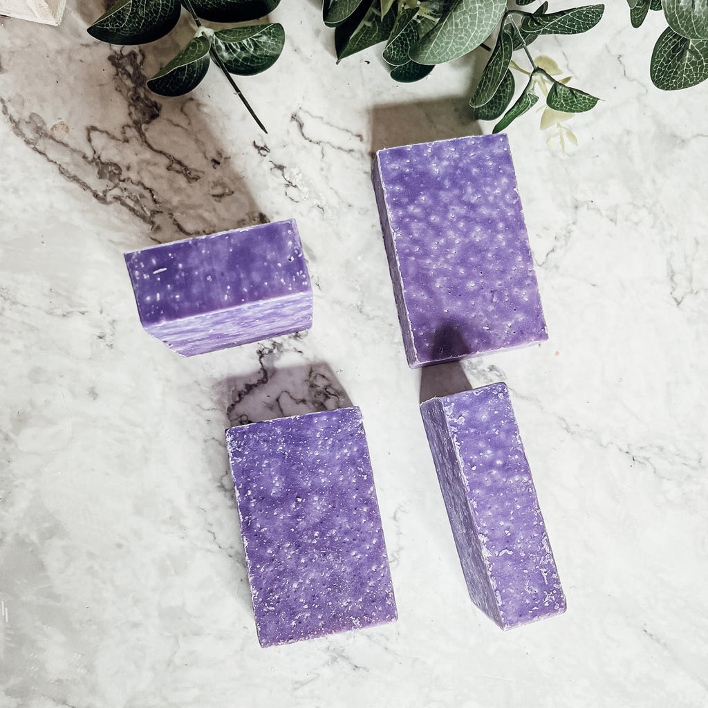 Lavender Oakmoss Sea Salt Body Scrub - Exfoliating Natural Olive Oil