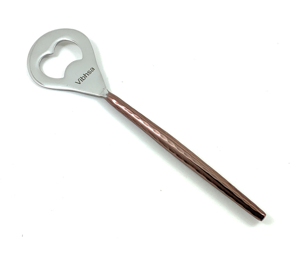 Vibhsa 4-Piece Bar Tools Kit | Copper Hammered PVD Handle, Stainless Steel, Gift Box