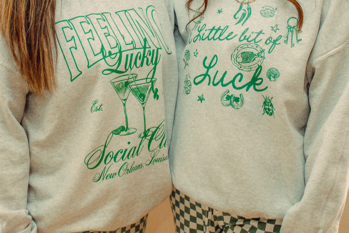 Underground Original Design: A Little Bit of Luck, St Patty's Boxy Cotton Sweatshirt