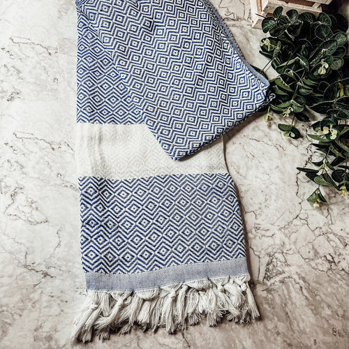 XL Turkish Cotton Towel 200GSM Oversized Bath, Pool, Hair and Picnic Towel