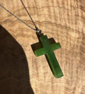 Jade Cross Pendant, 40mm
