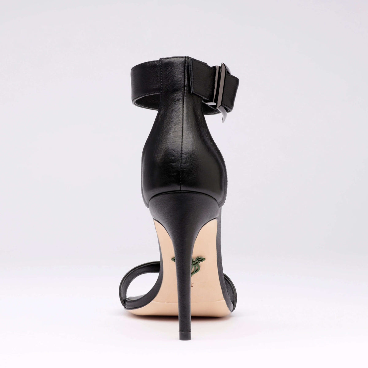 Michaela V Chapman Black Leather Heels