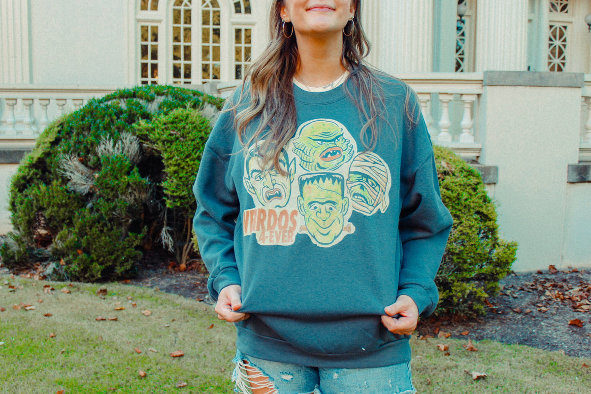 Underground Original Design: Weirdos 4 Ever Relaxed AS Garment Dyed Sweatshirt