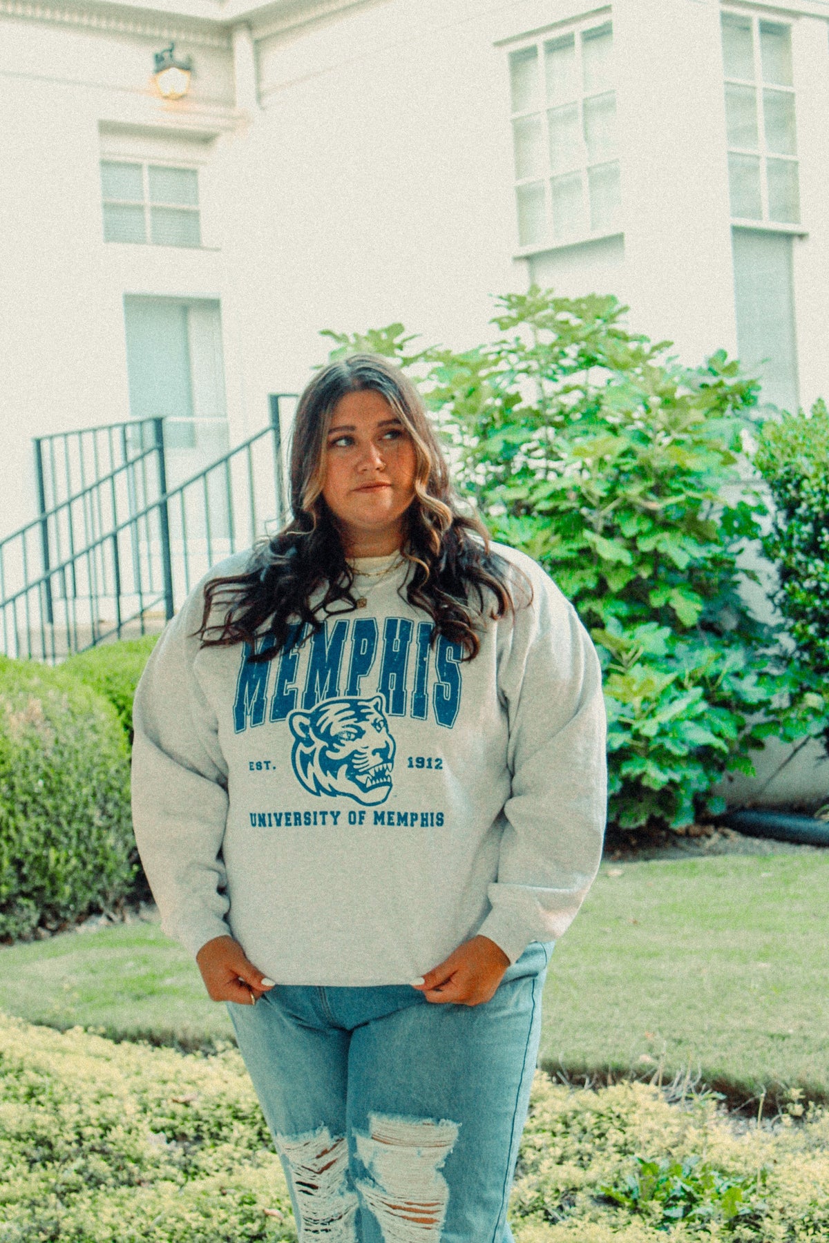 Underground Original Design: University of Memphis Tigers Boxy Cotton Sweatshirt