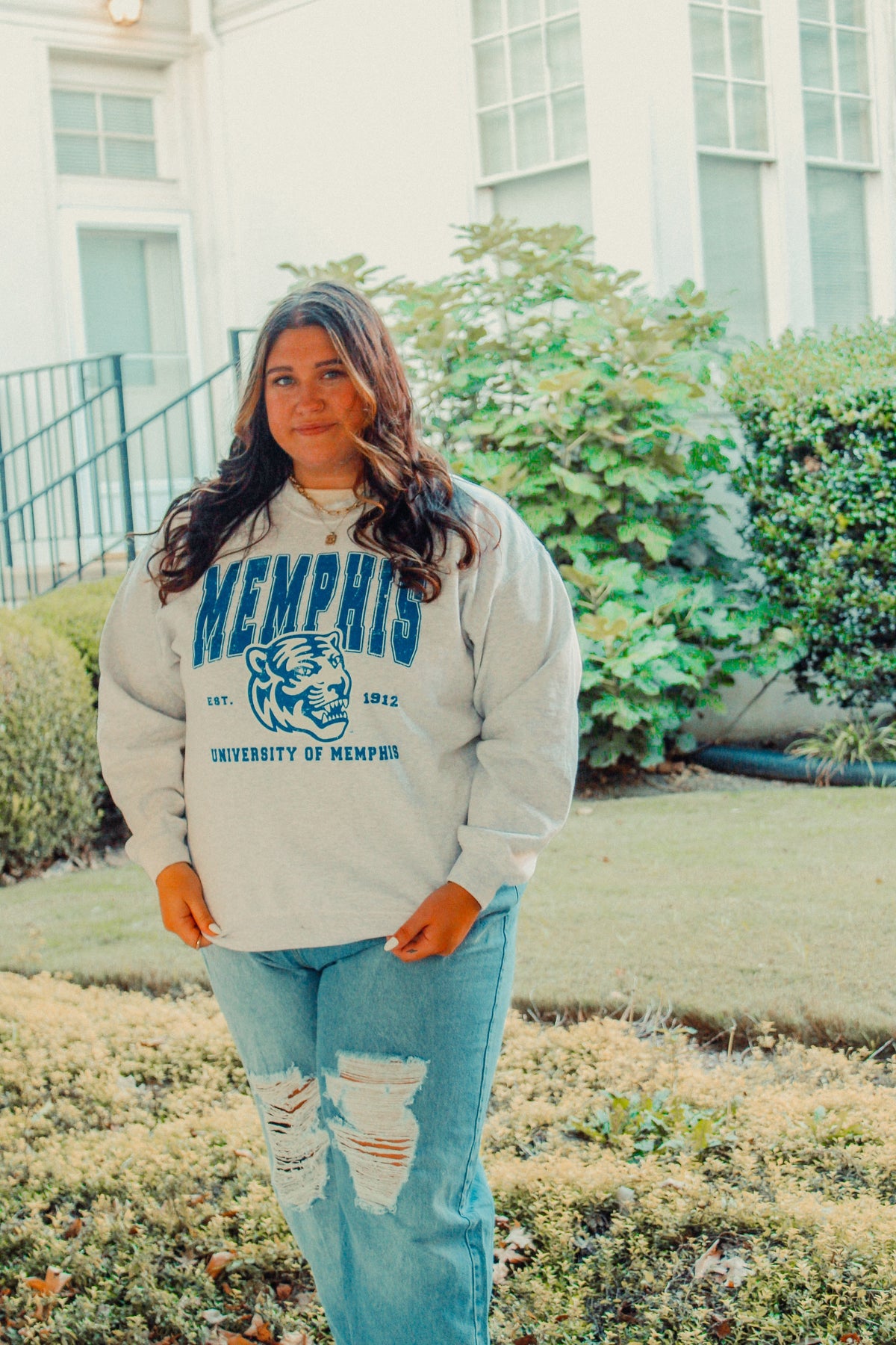 Underground Original Design: University of Memphis Tigers Boxy Cotton Sweatshirt
