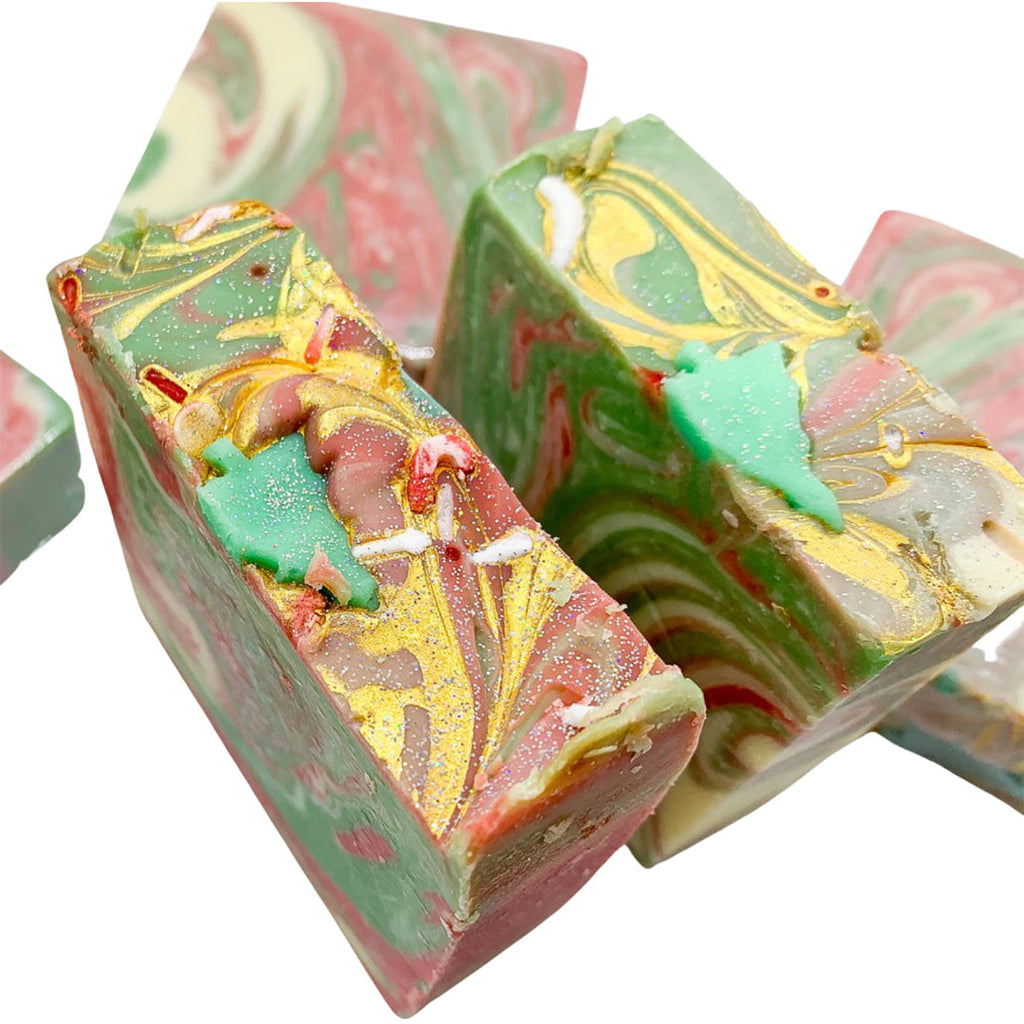 Limited Edition Christmas Tree Vegan Soap 5-6oz Handcrafted Holiday Scented Stocking Stuffer
