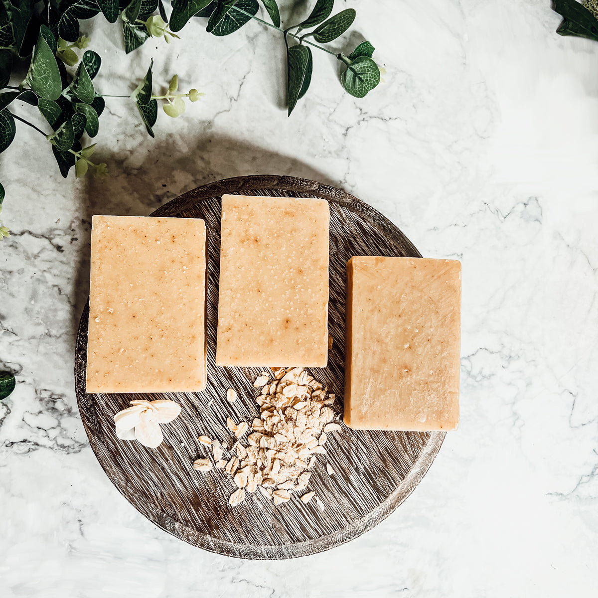 Oatmeal Spice Soap Bar - Gentle Sweet Oatmeal Scent, Mild Fall Fragrance