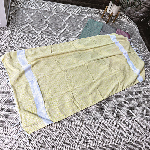XL Turkish Cotton Towel 200GSM Oversized Bath, Pool, Hair and Picnic Towel