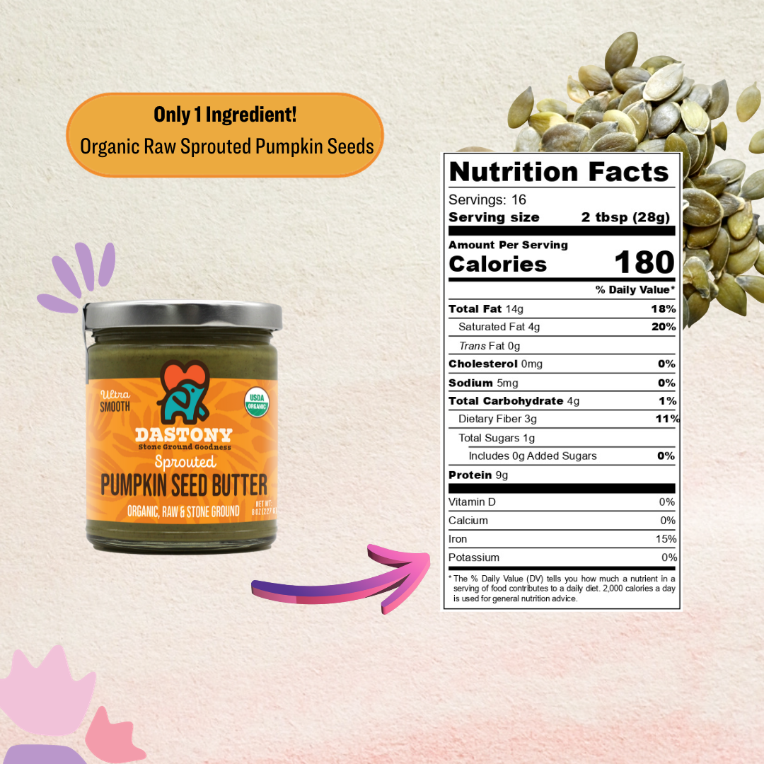 Organic Crunchy Sprouted Pumpkin Seed Butter
