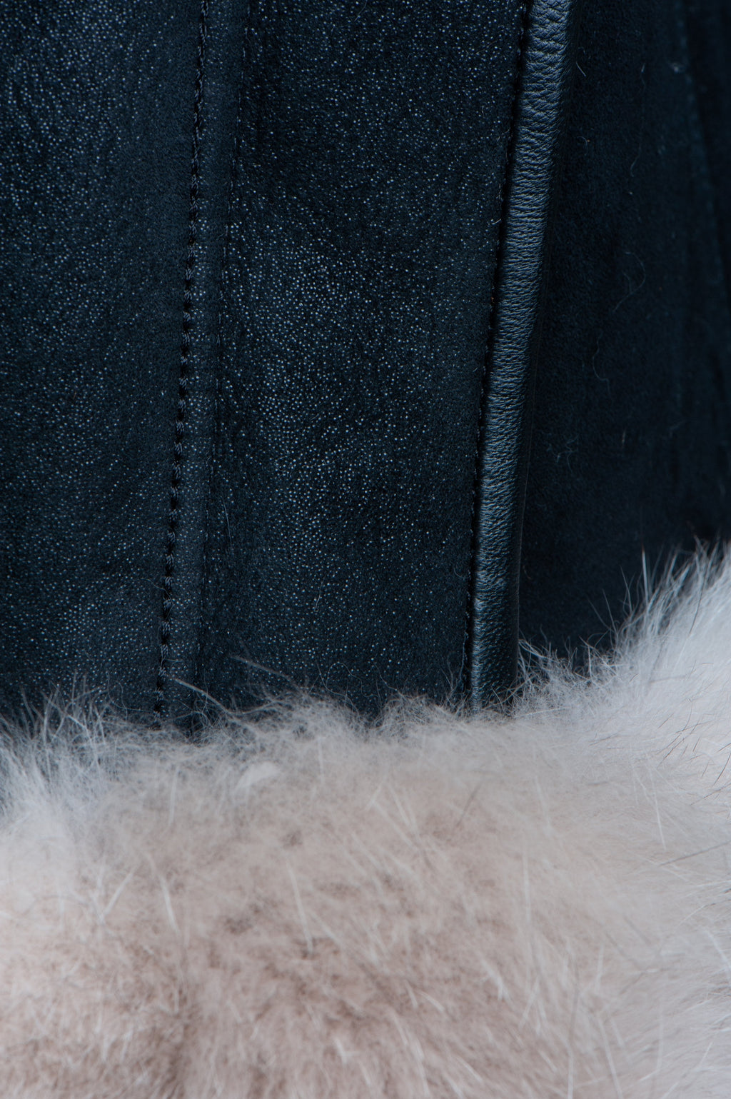 Cecily’s Black Shearling Sheepskin Jacket with Fox Fur Trim