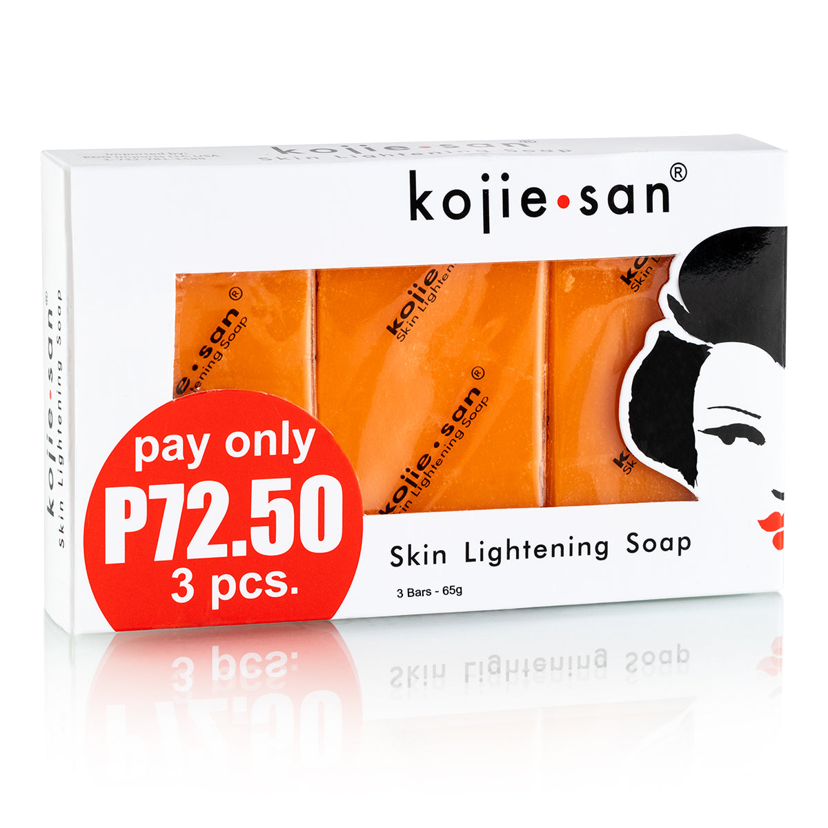 2 Pack Kojie San Spot Lightening Kojic Acid Soap - 6 Bars (Smaller Size)