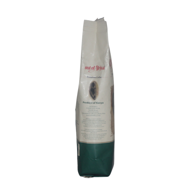 Out of Africa Medium Roast Ground Coffee side profile package 