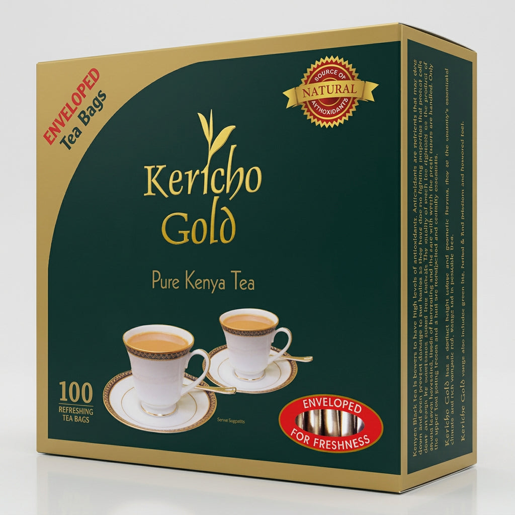 Kericho Gold Pure Kenya Tea 100 Refreshing Tea Bags