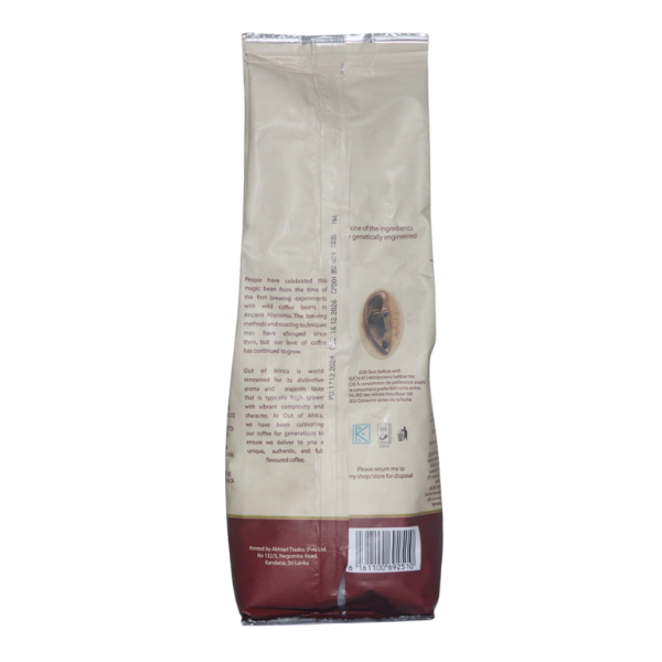 Mt. Kenya Dark Roast Ground Coffee 250g left side package view