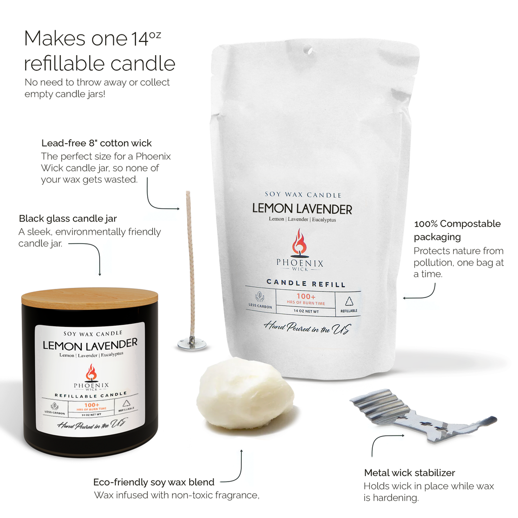 Lemon Lavender - Candle-Making Kit + Jar