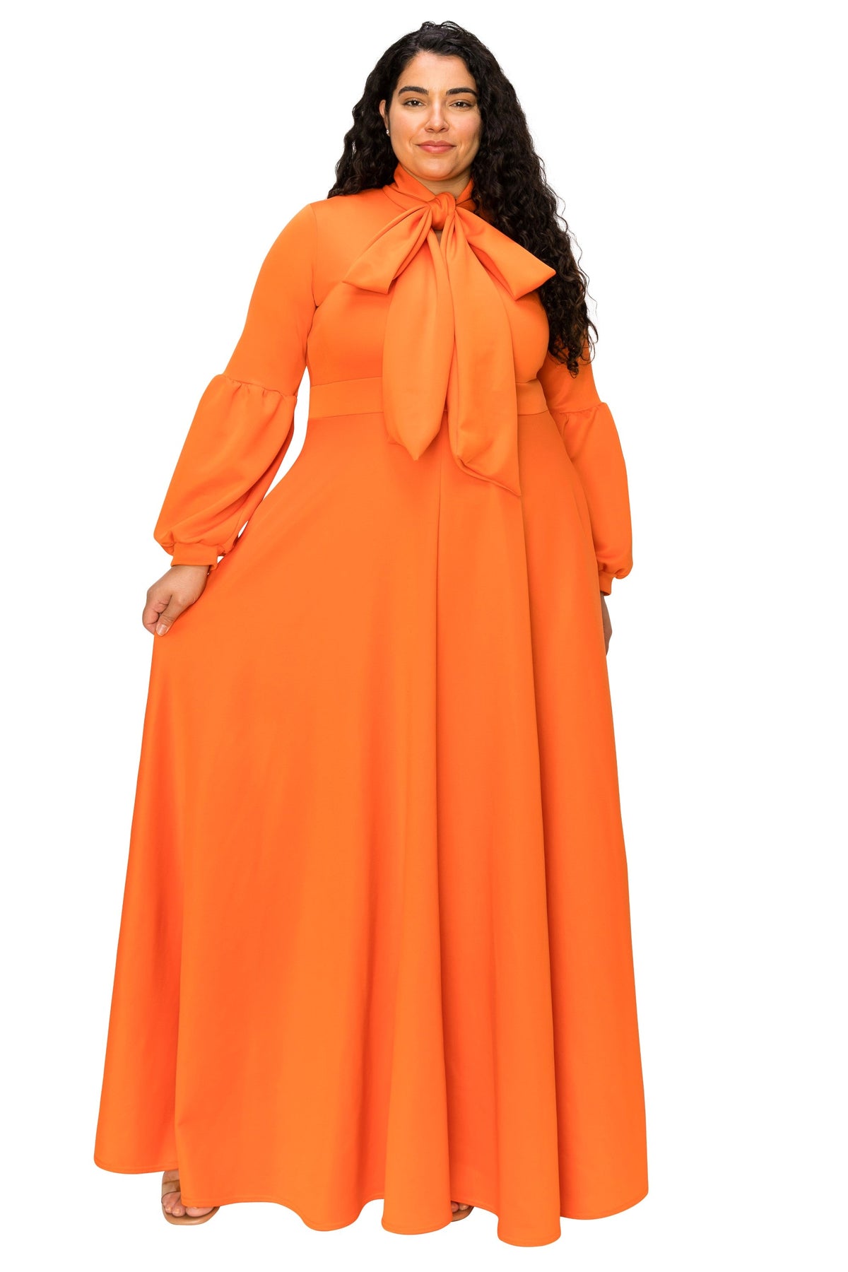 Bella Donna Dress with Ribbon and Bishop Sleeves