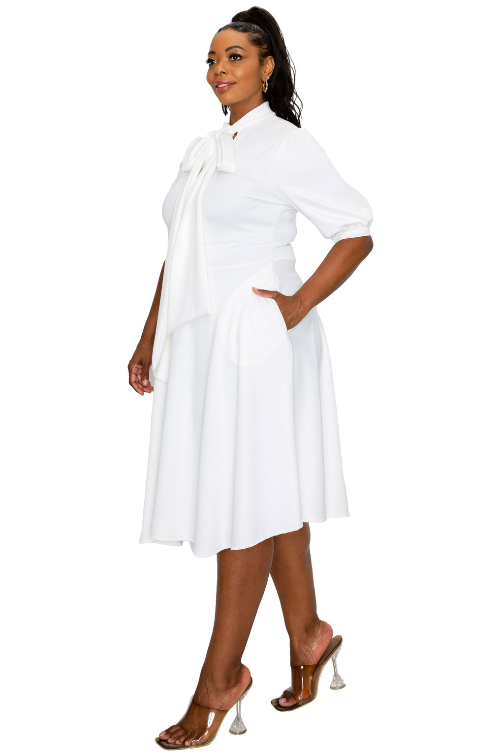 Carina Donna Flare Dress w/ Pockets